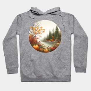 Fall scene by the creek Hoodie